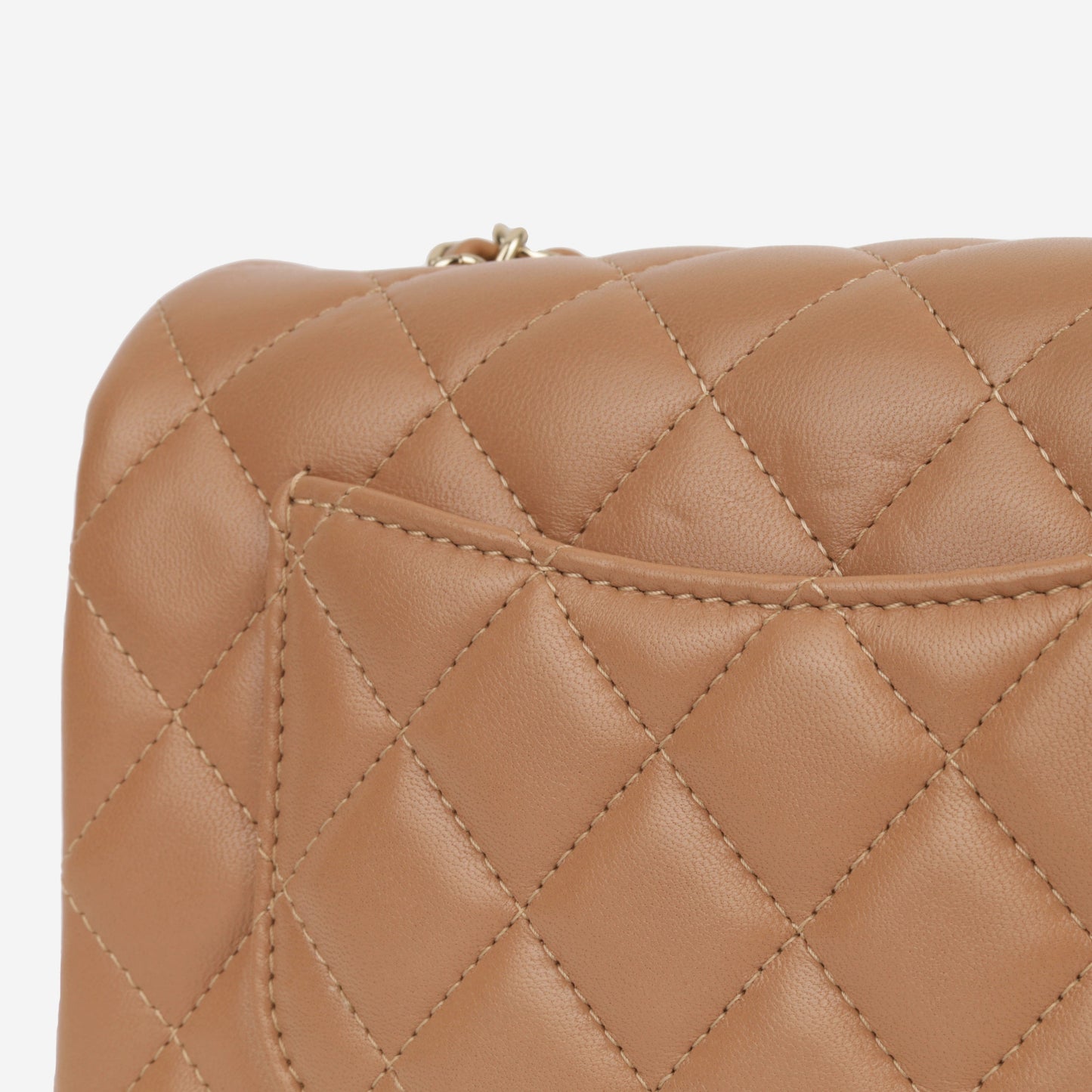 Chanel Classic Flap Lambskin Gold Shoulder Bag Style 106