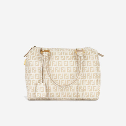 Fendi Luxury Canvas Cream Handbag