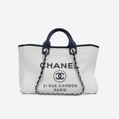 Chanel Deauville Tweed Gold Tote Bag Style 3