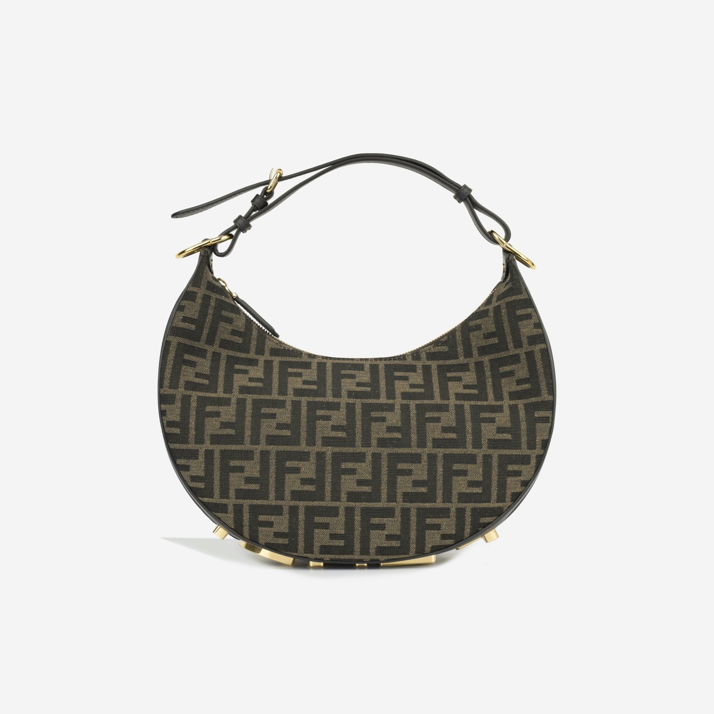 Fendi Fendigraphy Calfskin Black Shoulder Bag