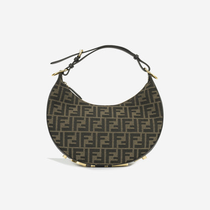 Fendi Fendigraphy Calfskin Black Shoulder Bag