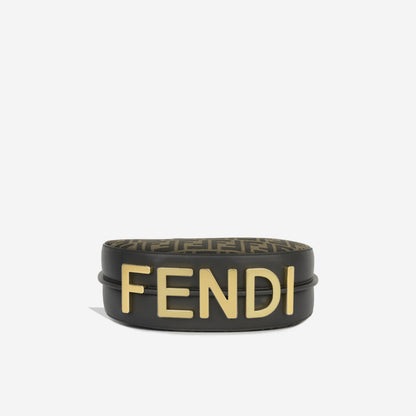 Fendi Fendigraphy Calfskin Black Shoulder Bag