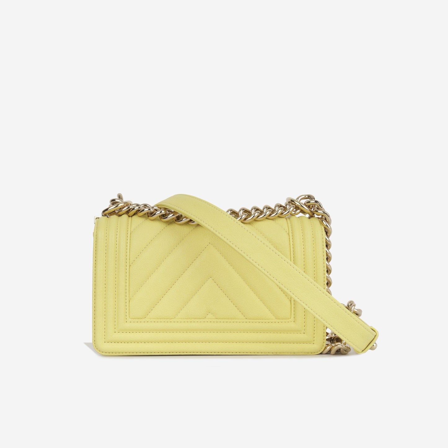 Chanel Boy Bag Caviar Gold Shoulder Bag Style 7