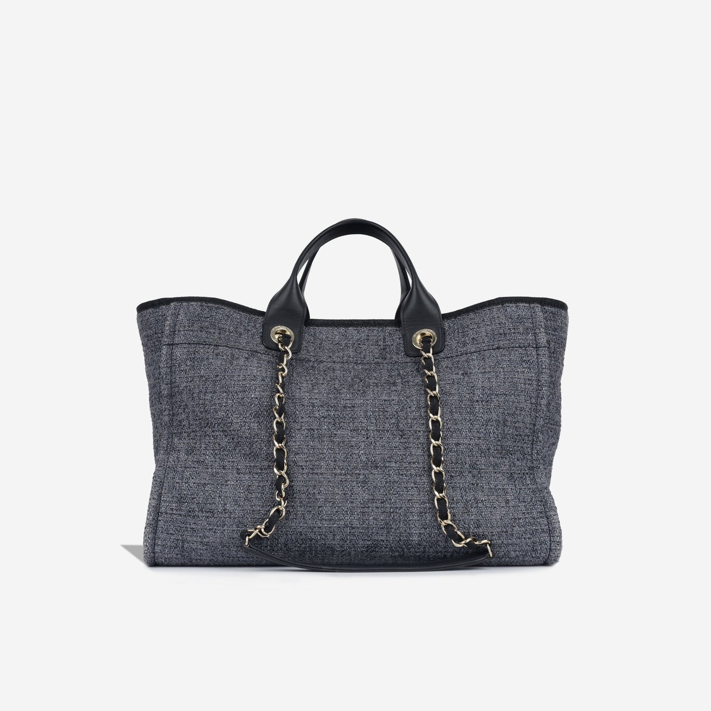 Chanel Deauville Tweed Black Tote Bag