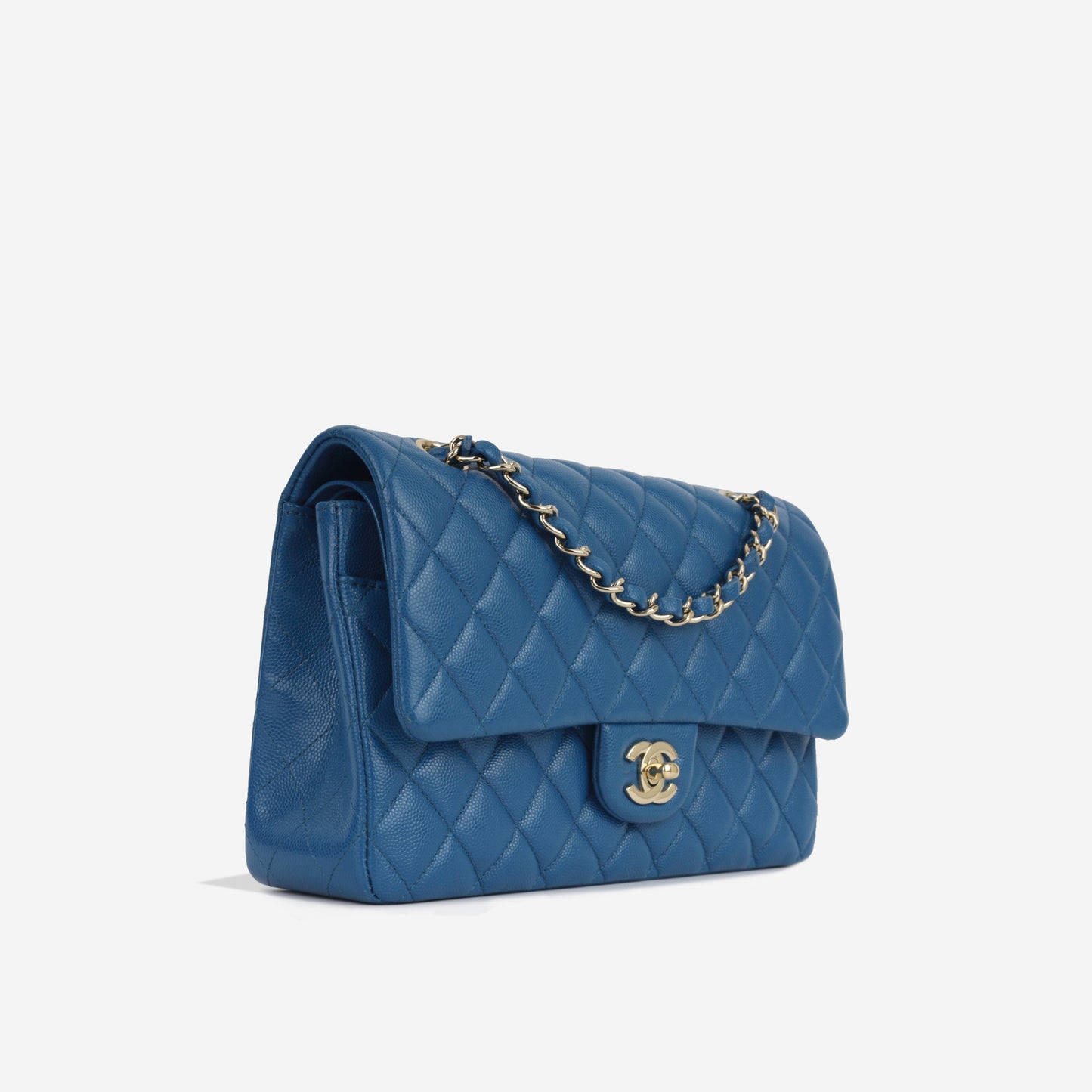 Chanel Classic Flap Caviar Gold Shoulder Bag Style 17