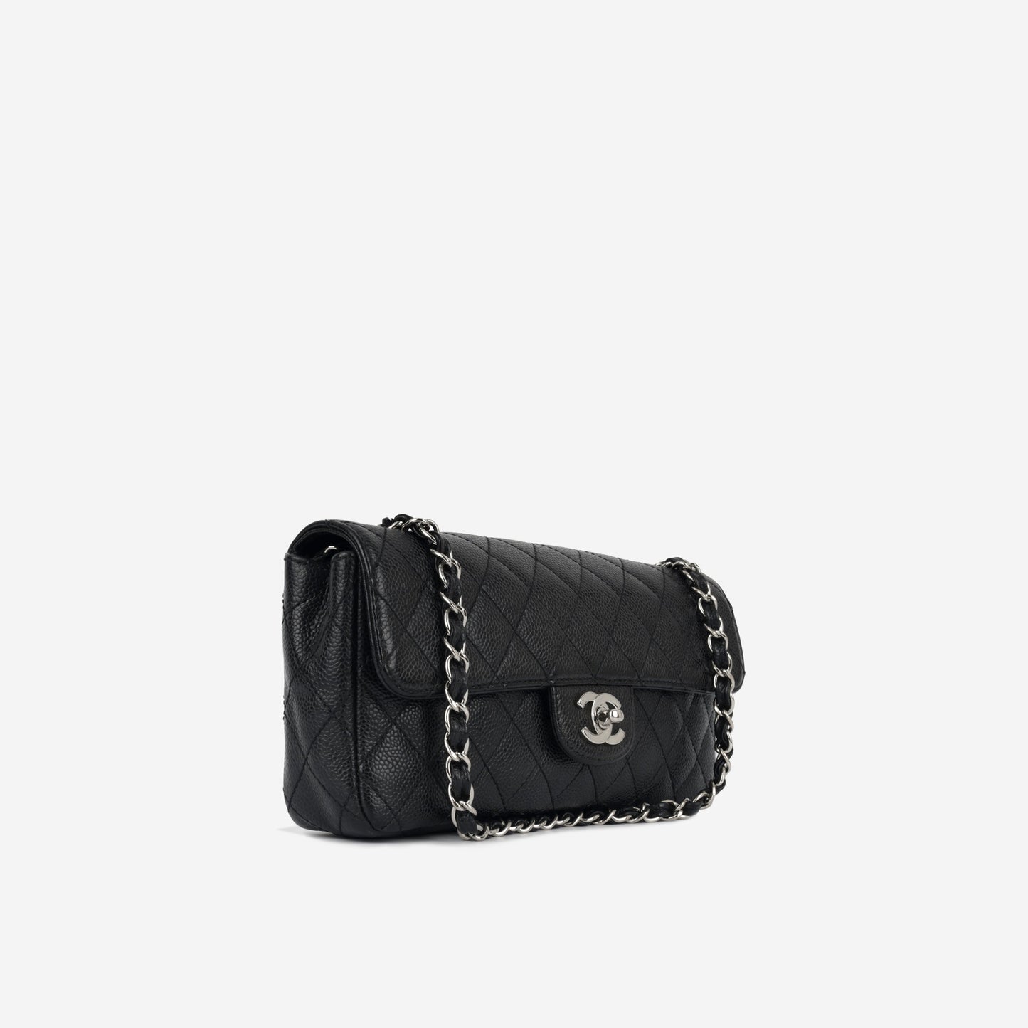 Chanel Classic Flap Lambskin Black Shoulder Bag Style 285