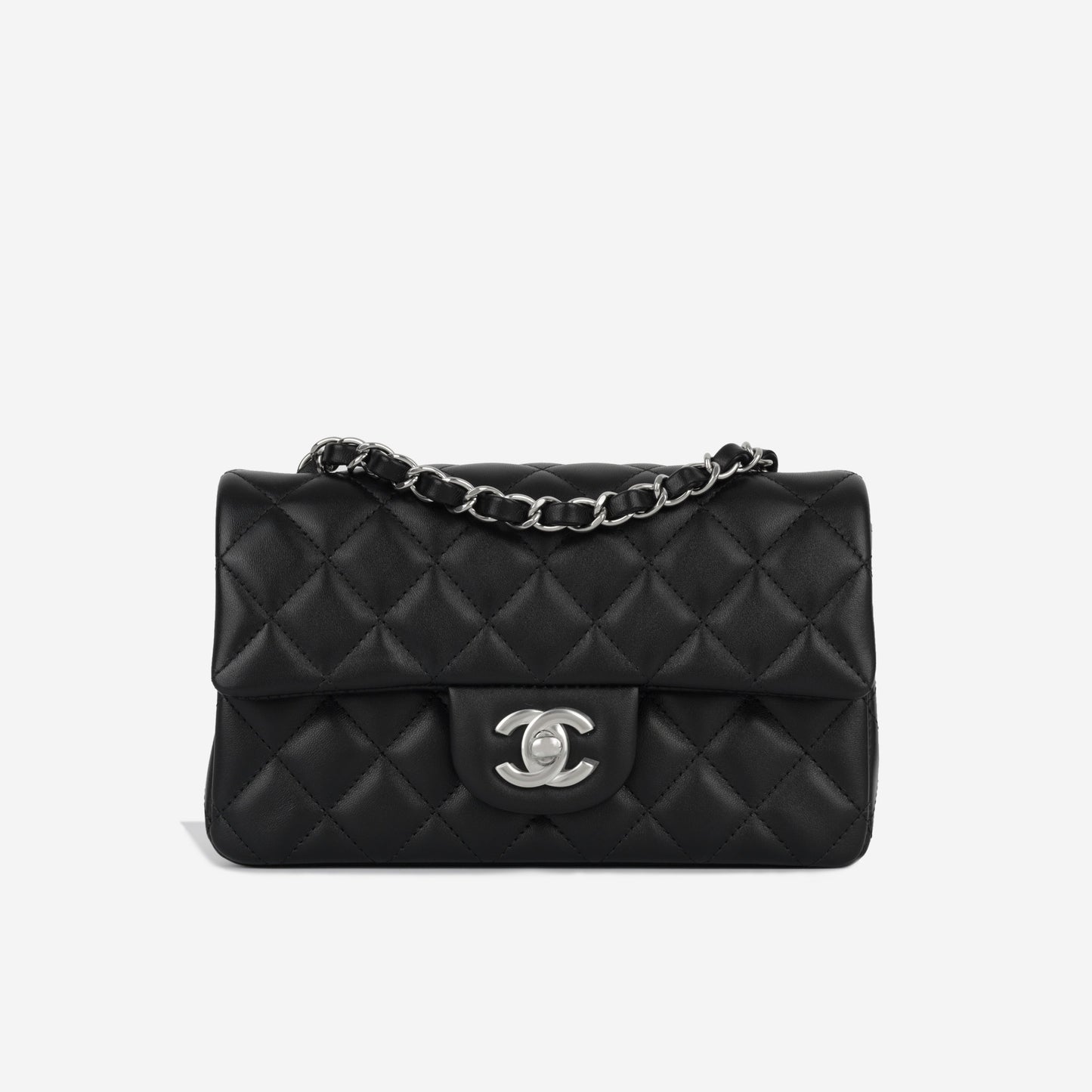 Chanel Classic Flap Lambskin Black Shoulder Bag Style 128