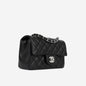Chanel Classic Flap Lambskin Black Shoulder Bag Style 128