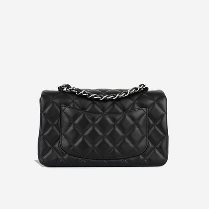 Chanel Classic Flap Lambskin Black Shoulder Bag Style 128