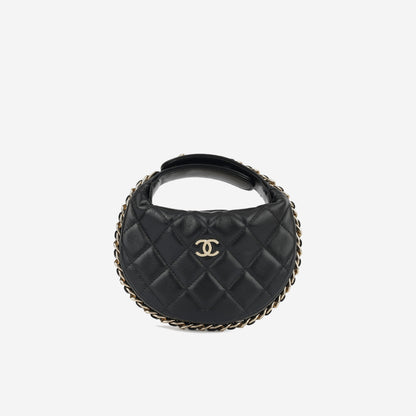 Chanel Classic Flap Lambskin Black Shoulder Bag Style 12