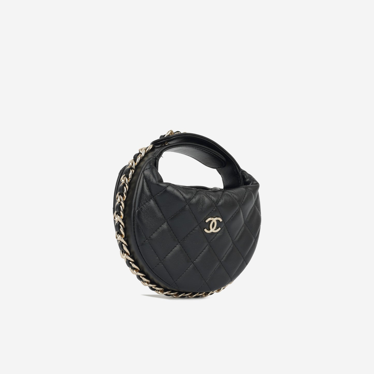 Chanel Classic Flap Lambskin Black Shoulder Bag Style 12