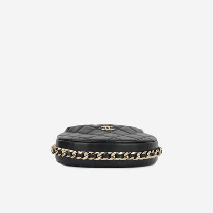 Chanel Classic Flap Lambskin Black Shoulder Bag Style 12