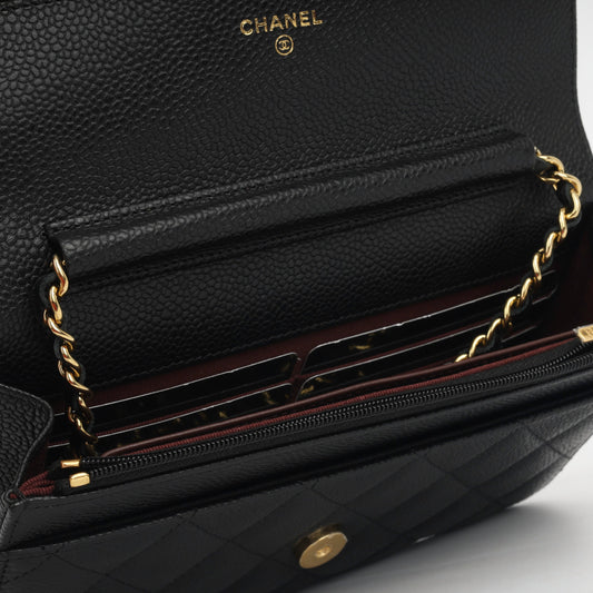 Chanel Wallet On Chain Caviar Black Crossbody Style 6