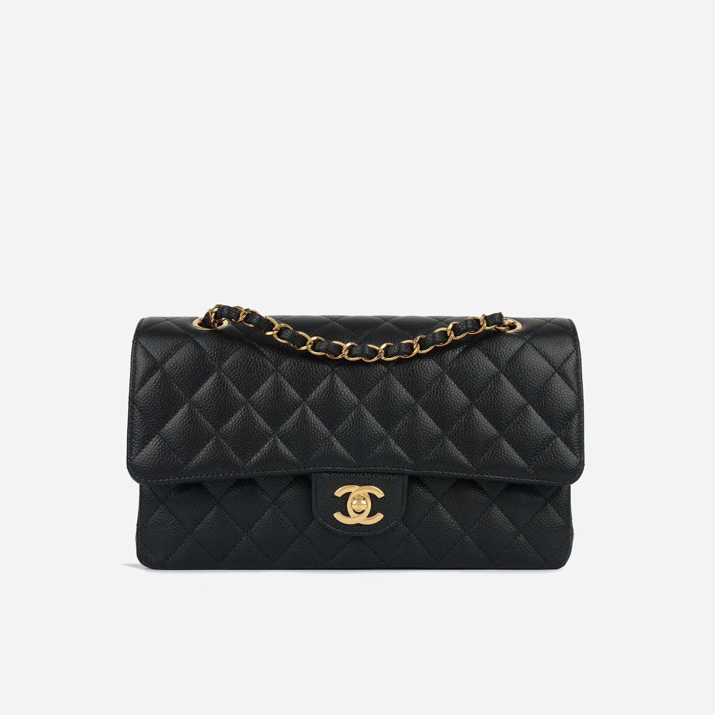 Chanel Classic Flap Caviar Black Shoulder Bag Style 37