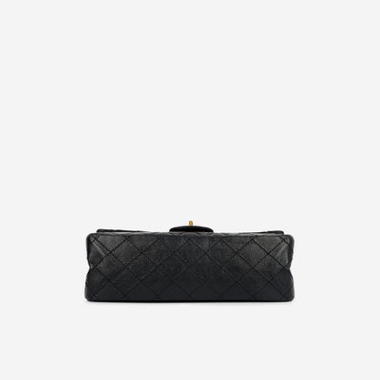 Chanel Classic Flap Calfskin Black Shoulder Bag