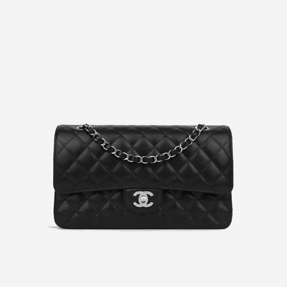 Chanel Classic Flap Lambskin Black Shoulder Bag Style 65
