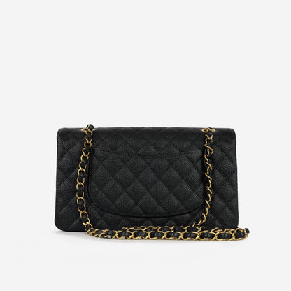 Chanel Classic Flap Lambskin Black Shoulder Bag Style 64