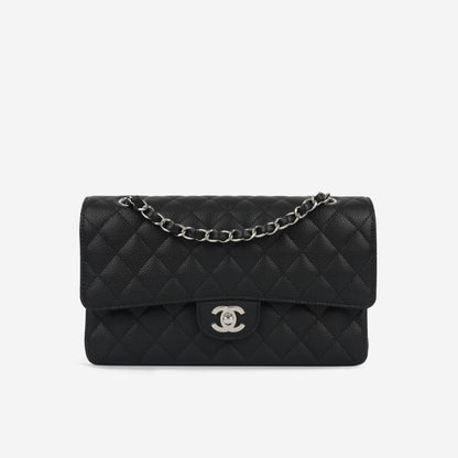 Chanel Classic Flap Lambskin Black Shoulder Bag Style 63