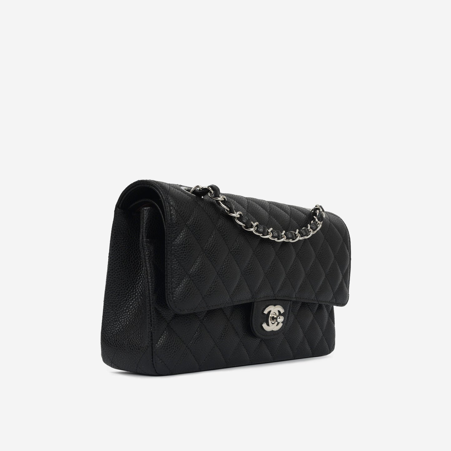 Chanel Classic Flap Lambskin Black Shoulder Bag Style 63