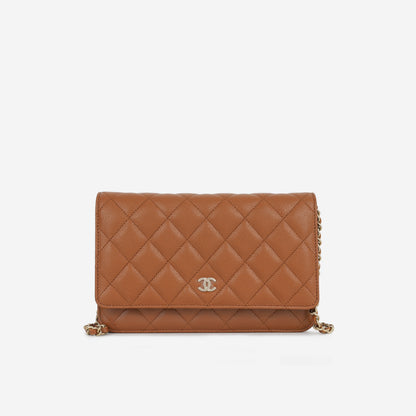 Chanel Wallet On Chain Lambskin Gold Crossbody Style 3