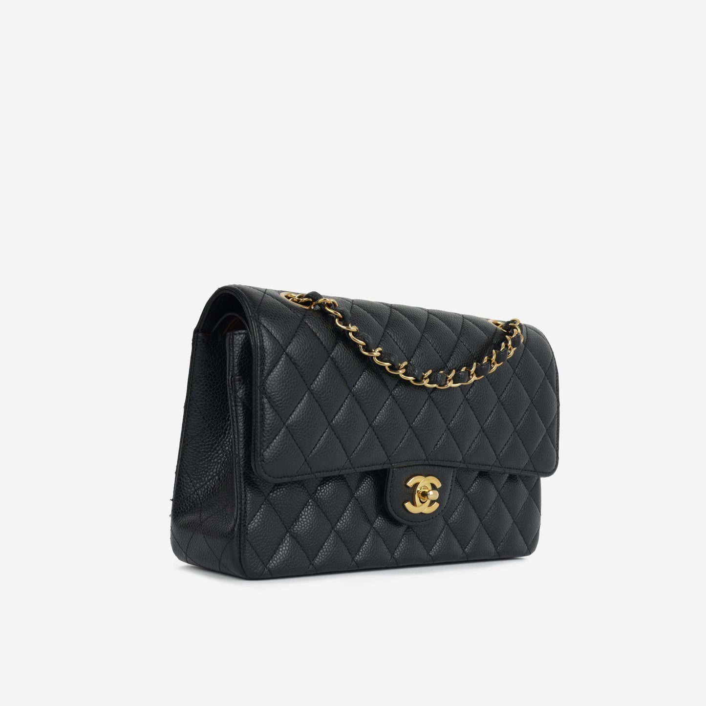 Chanel Classic Flap Lambskin Black Shoulder Bag Style 306