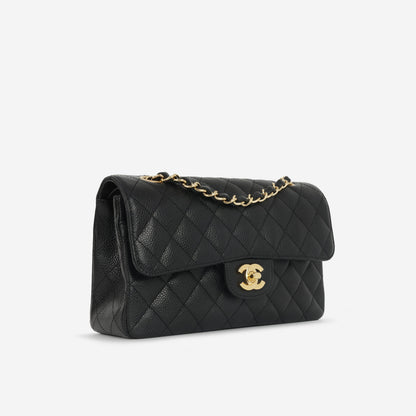 Chanel Classic Flap Lambskin Black Shoulder Bag Style 347