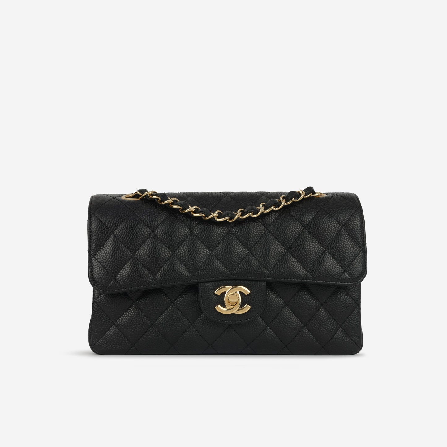 Chanel Classic Flap Lambskin Black Shoulder Bag Style 347