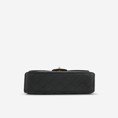 Chanel Classic Flap Lambskin Black Shoulder Bag Style 347