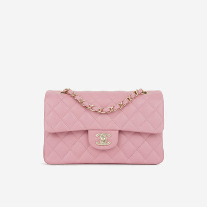 Chanel Classic Flap Lambskin Gold Shoulder Bag Style 135