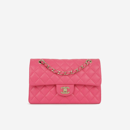 Chanel Classic Flap Lambskin Gold Shoulder Bag Style 134