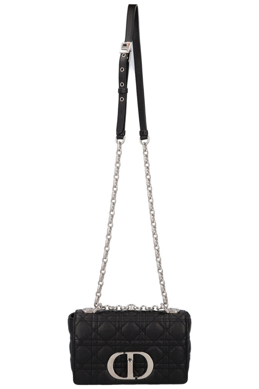 Christian Dior Small Caro Bag Leather Black
