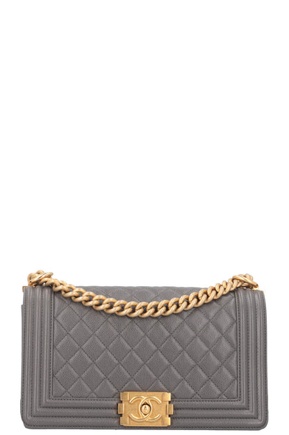 Chanel Boy Bag Medium Caviar Grey