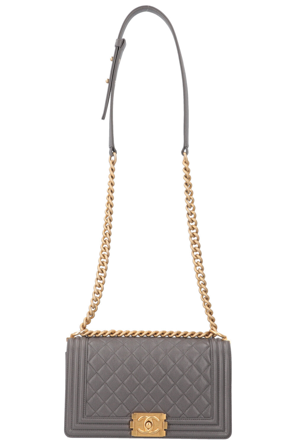 Chanel Boy Bag Medium Caviar Grey