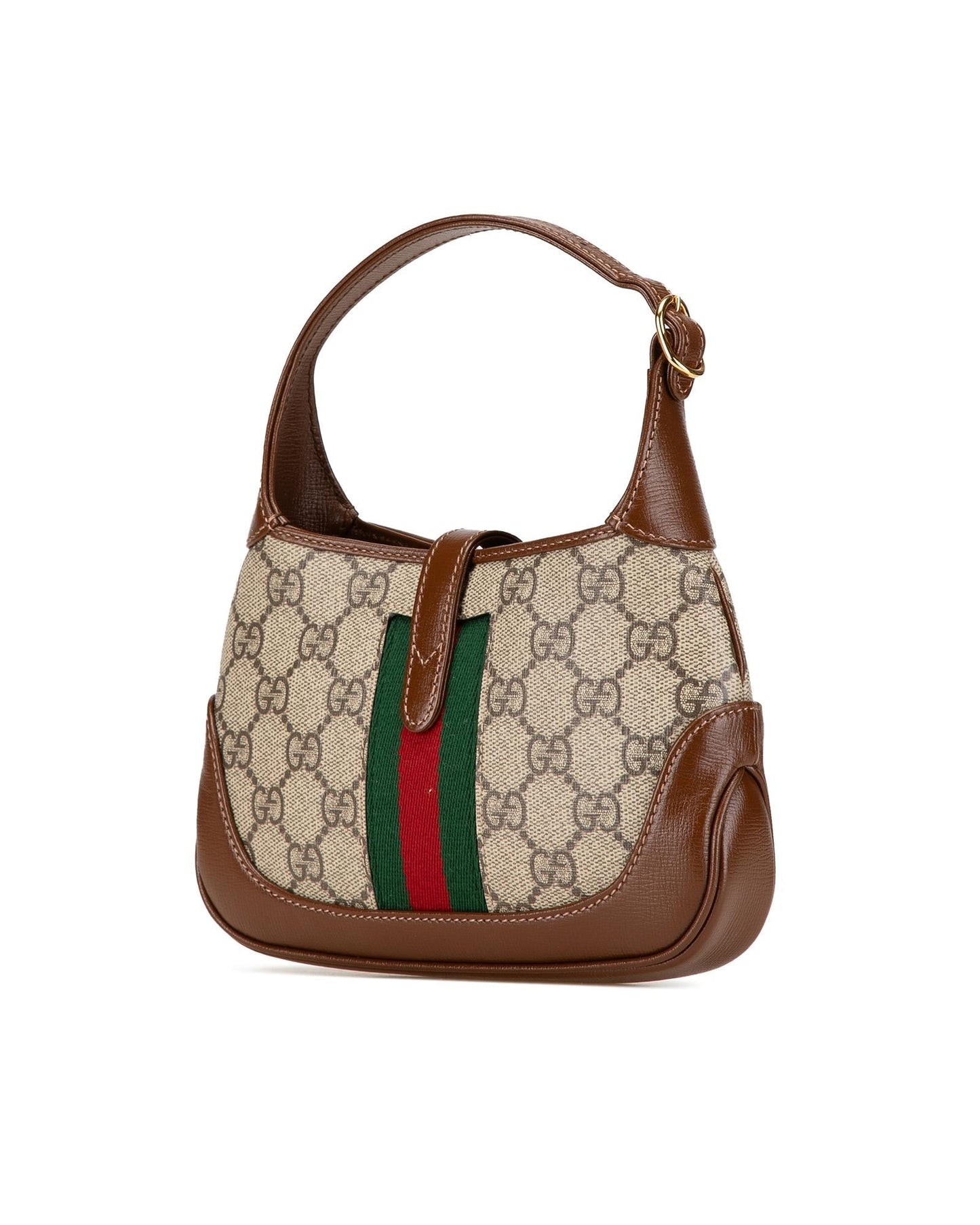 Mini GG Supreme Jackie 1961 Crossbody Bag with Leather Trim and Web Detail