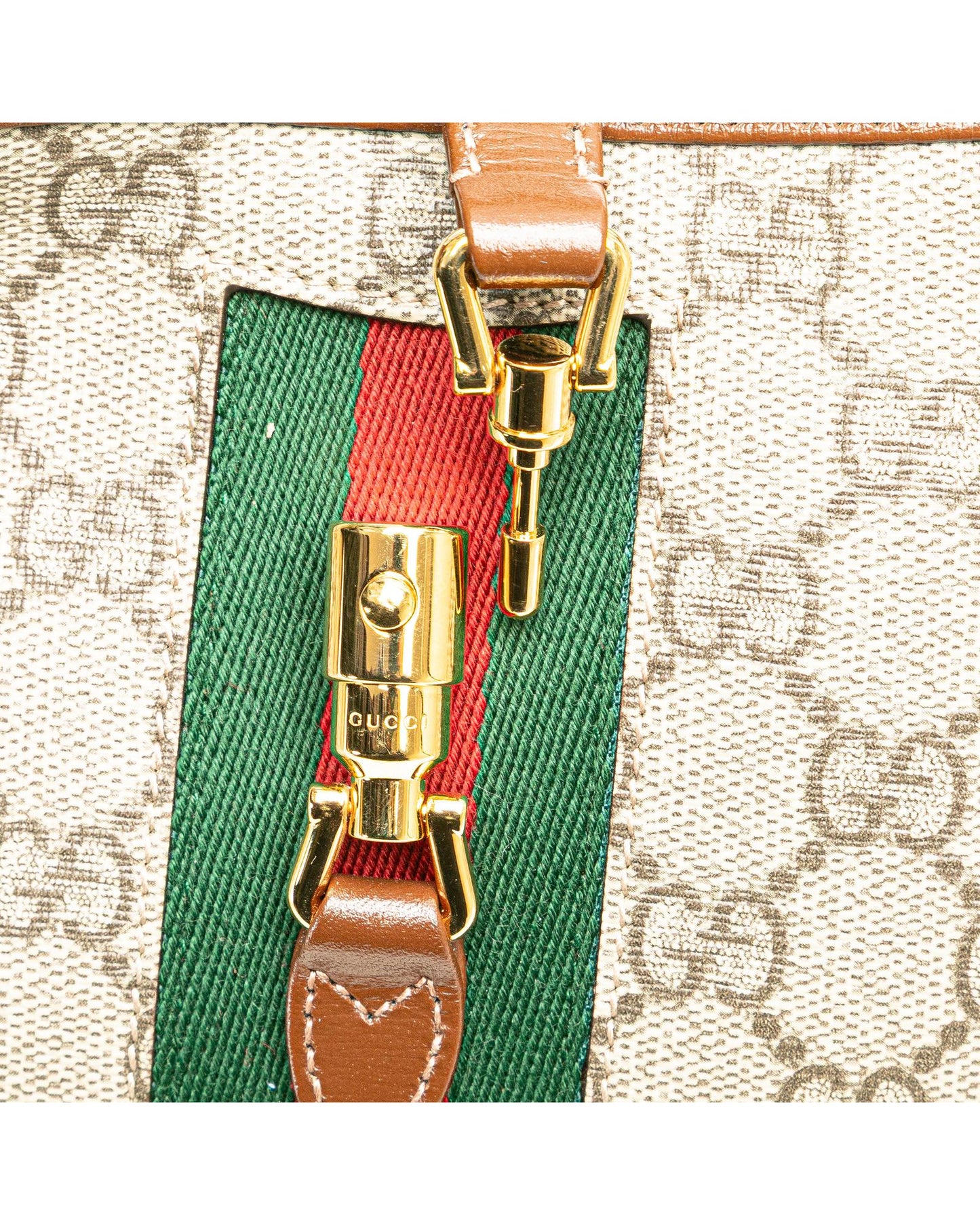 Mini GG Supreme Jackie 1961 Crossbody Bag with Leather Trim and Web Detail