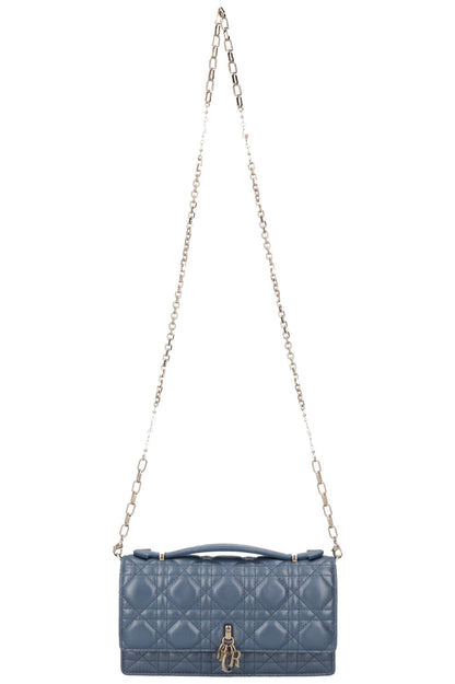 Christian Dior My Dior Top Handle Bag Cannage Pearl Blue