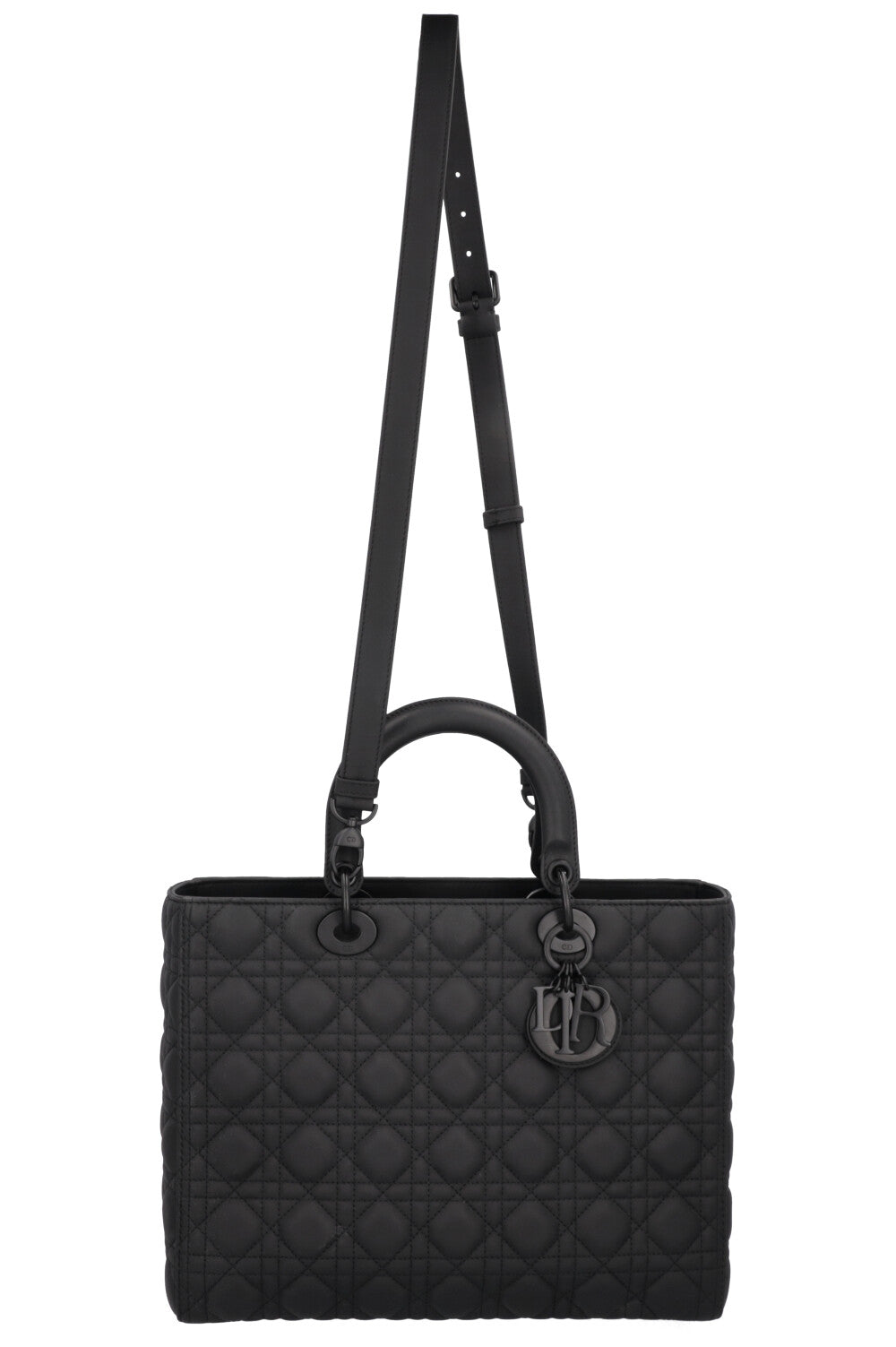 Christian Dior Large Lady Dior Bag Black