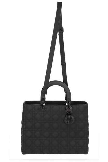 Christian Dior Large Lady Dior Bag So Black
