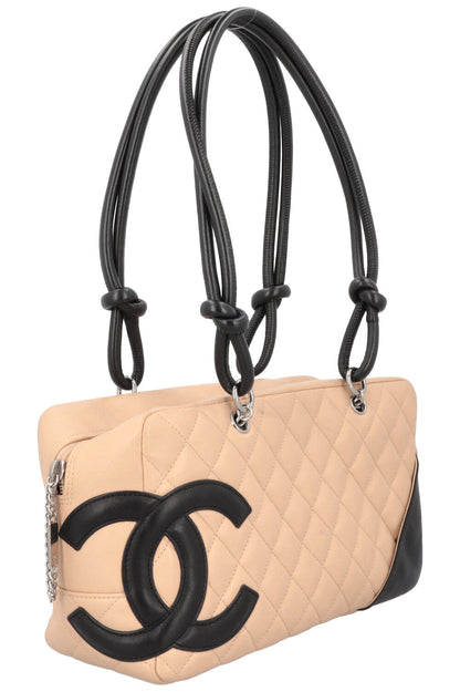 Chanel Cambon Bowling Bag Beige