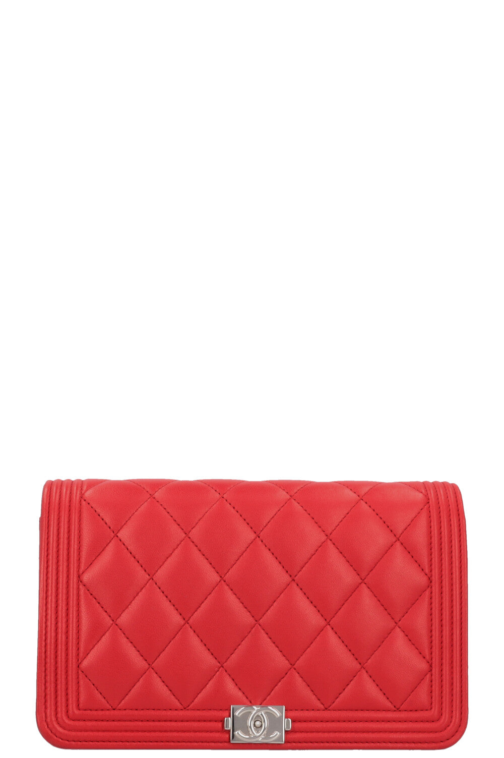 Chanel Boy Leather Red Crossbody