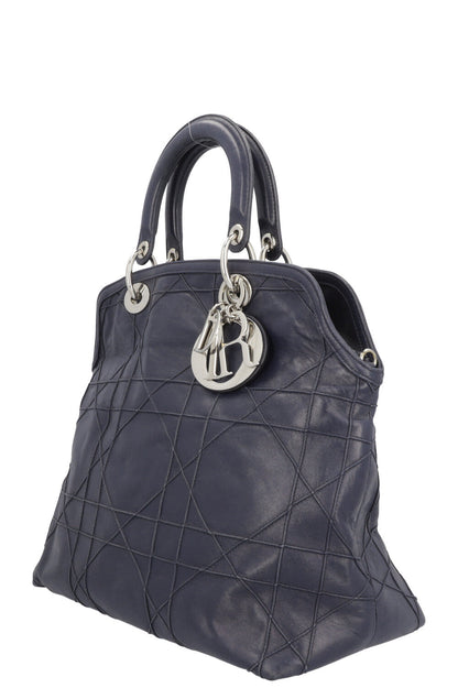 Christian Dior Granville Cannage Tote Bag Navy