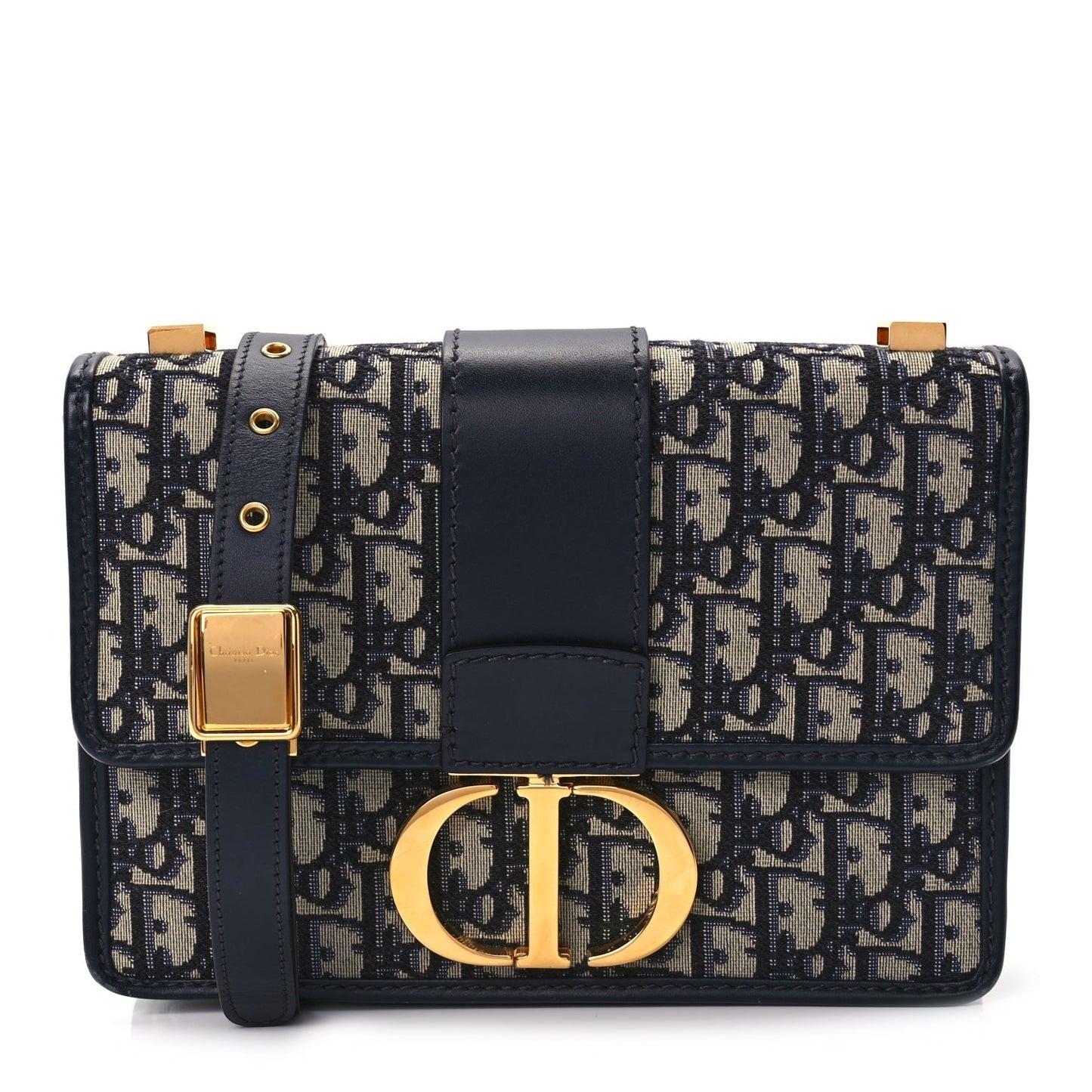 Dior 30 Montaigne Oblique Blue Shoulder Bag