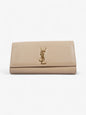 Saint Laurent Kate Monogram Clutch Beige Leather