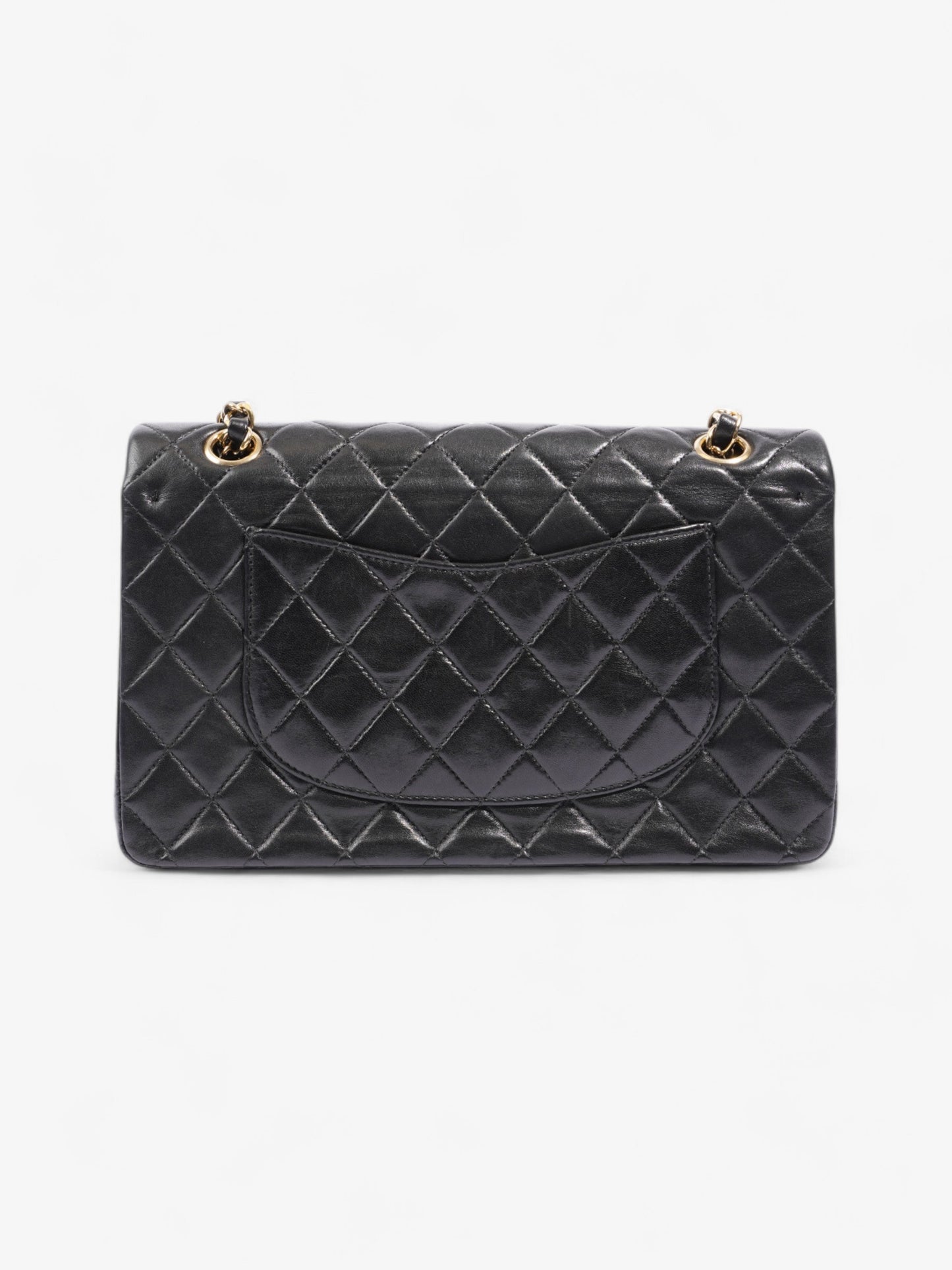 Chanel Classic Double Flap Black Lambskin Leather Medium