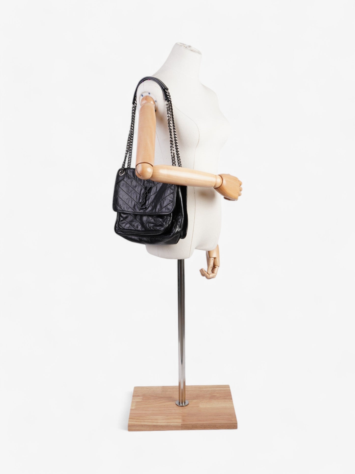 Saint Laurent Niki Leather Black Shoulder Bag Style 8