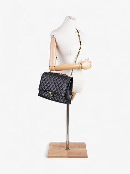 Chanel Classic Double Flap Black Caviar Leather Maxi