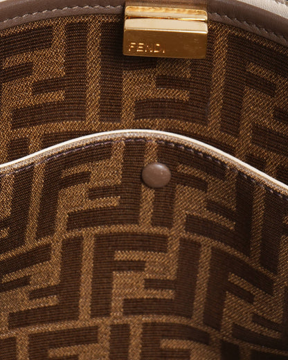 New Fendi Leather Peekaboo X-Lite Top Handle Bag