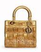 New Christian Dior Lady Dior Art Limited Edition Gold Handbag