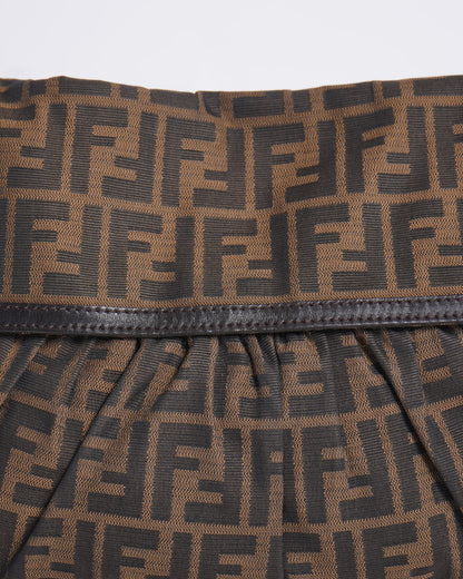 Fendi Zucca Canvas Shoulder Bag
