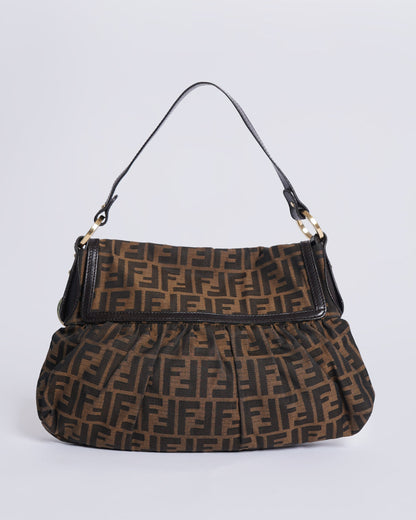 Fendi Zucca Canvas Shoulder Bag